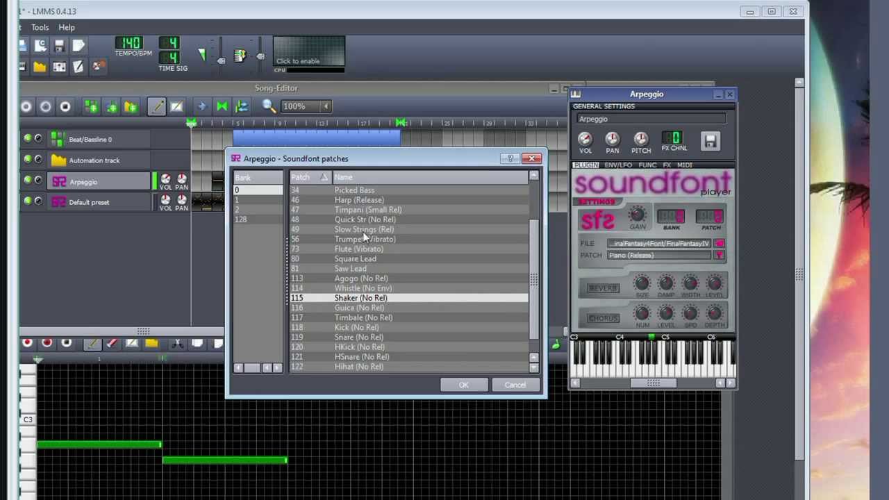 soundfont in miditrail